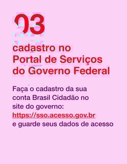 Cadastro no Portal de serviços do Governo Federal